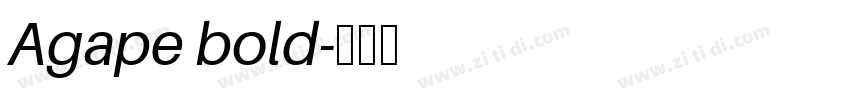 Agape bold字体转换